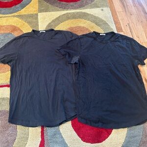 Buck Mason Men’s Cotton Black T Shirt Set of Two Size Medium See All Pics